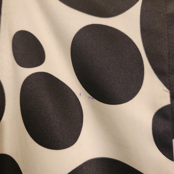 Venus Black & White Flare Polka Dot Maxi Skirt - Picture 4 of 5